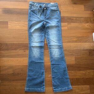 NWT White House Black Market Light Blue Flare Jeans